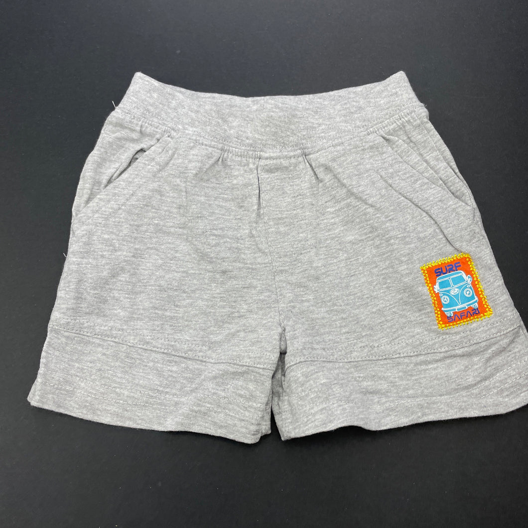 Boys Baby Biz, grey marle shorts, elasticated, GUC, size 0000,  