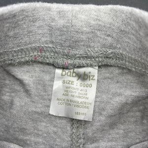 Boys Baby Biz, grey marle shorts, elasticated, GUC, size 0000,  