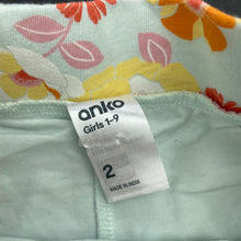 Load image into Gallery viewer, Girls Anko, floral cotton skirt, built-in shorts, elasticated, GUC, size 2,  