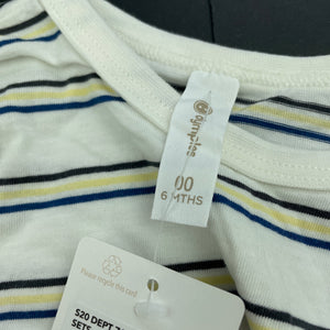 Boys Dymples, striped cotton t-shirt / top, NEW, size 00,  