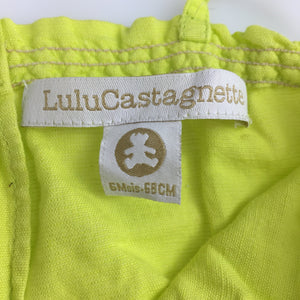 Girls Lulu Castagnette, adorable cotton / linen playsuit, GUC, size 6 months
