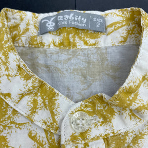 Boys Rabity, lightweight cotton short sleeve shirt, FUC, size 2,  