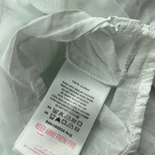 Load image into Gallery viewer, Girls Pumpkin Patch, lined white &amp; silver spot cotton party dress, GUC, size 1, L: 50cm