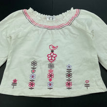 Load image into Gallery viewer, Girls Target, embroidered cotton long sleeve top, FUC, size 00,  