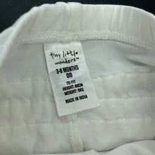 Load image into Gallery viewer, Girls Tiny Little Wonders, white ruffle leggings / bottoms, FUC, size 00,  