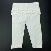 Load image into Gallery viewer, Girls Tiny Little Wonders, white ruffle leggings / bottoms, FUC, size 00,  