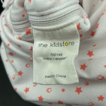 Load image into Gallery viewer, Girls TheKidStore, white &amp; pink stretch cotton sleeping bag, light mark on front, no Tog rating, FUC, size 0,  