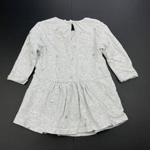 Load image into Gallery viewer, Girls Cotton On, grey marle casual long sleeve dress, FUC, size 0, L: 35cm