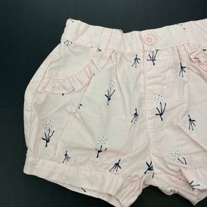 Girls Tiny Little Wonders, lightweight cotton shorts, elasticated, EUC, size 1,  