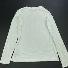 Load image into Gallery viewer, Boys L&amp;D, white cotton long sleeve t-shirt / top, GUC, size 12,  