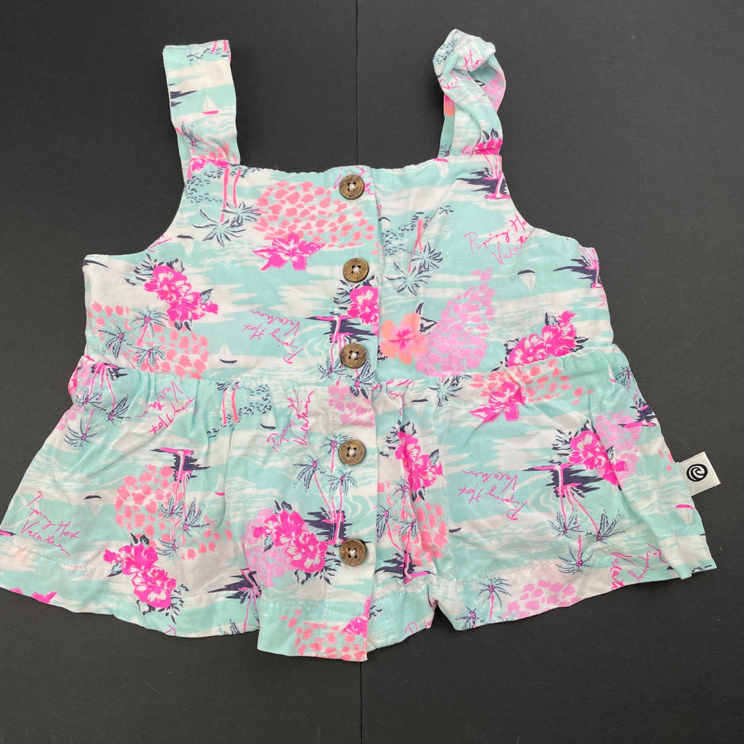 Girls Piping Hot, lightweight summer top, EUC, size 2,  
