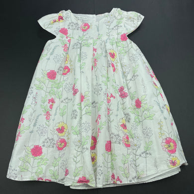 Girls Rocha Little Rocha, lined lightweight floral cotton party dress, GUC, size 2, L: 47cm