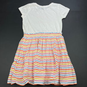 Girls KID, lined cotton casual dress, EUC, size 7, L: 65cm