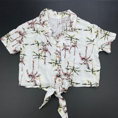 Girls KID, lightweight tie front top, EUC, size 10,  