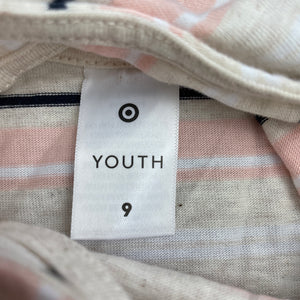 Girls Target, striped soft cotton summer playsuit, EUC, size 9,  