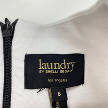 Load image into Gallery viewer, Girls Laundry by Shelli Segal, black &amp; white party dress, sequins, GUC, size 8, L: 64cm