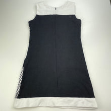 Load image into Gallery viewer, Girls Laundry by Shelli Segal, black &amp; white party dress, sequins, GUC, size 8, L: 64cm