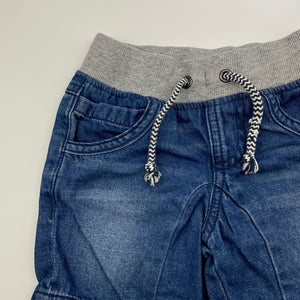 Boys H&T, blue denim shorts, elasticated, GUC, size 1,  