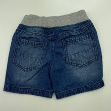 Load image into Gallery viewer, Boys H&amp;T, blue denim shorts, elasticated, GUC, size 1,  