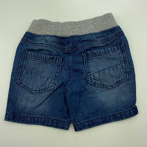 Boys H&T, blue denim shorts, elasticated, GUC, size 1,  