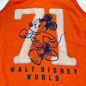 Boys Disney, Mickey Mouse orange singlet / tank top, FUC, size 12,  