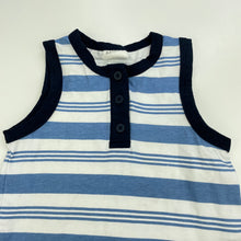 Load image into Gallery viewer, Boys Milky, blue &amp; white stripe romper, FUC, size 0,  