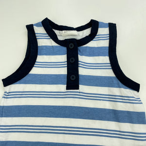 Boys Milky, blue & white stripe romper, FUC, size 0,  