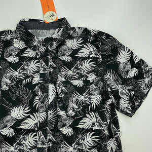 Boys Target, black & white cotton short sleeve shirt, NEW, size 12,  