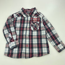 Load image into Gallery viewer, Boys Cotton On, cotton long sleeve shirt, bottom button missing, FUC, size 3,  