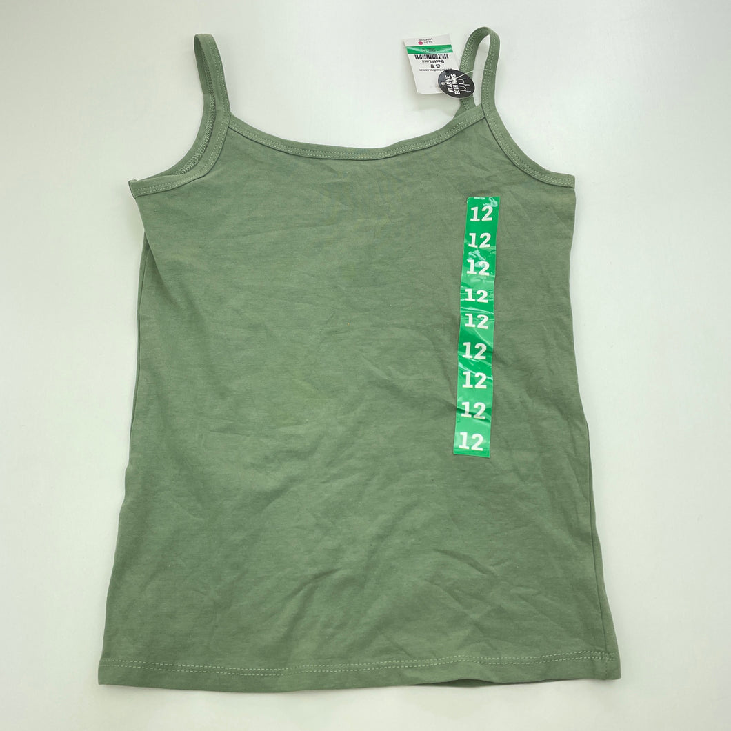 Girls Favourites, green singlet top, NEW, size 12,  