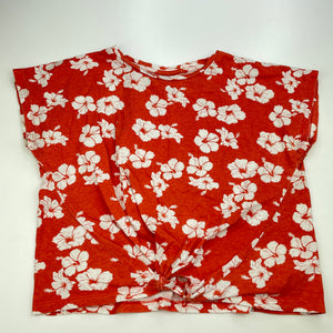 Girls Mango, floral cotton twist front top, FUC, size 12,  