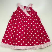 Load image into Gallery viewer, Girls Target, lined pink &amp; white cotton party dress, GUC, size 2, L: 48cm