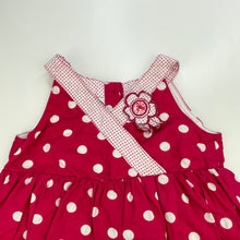 Load image into Gallery viewer, Girls Target, lined pink &amp; white cotton party dress, GUC, size 2, L: 48cm