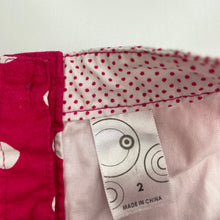 Load image into Gallery viewer, Girls Target, lined pink &amp; white cotton party dress, GUC, size 2, L: 48cm