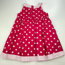 Load image into Gallery viewer, Girls Target, lined pink &amp; white cotton party dress, GUC, size 2, L: 48cm