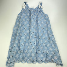 Load image into Gallery viewer, Girls LOLLIDAYS, broderie cotton summer dress, GUC, size 5-6, L: 60cm