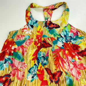 Girls SEAFOLLY, colourful lightweight rayon / silk summer dress, GUC, size 7, L: 67cm