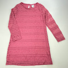 Load image into Gallery viewer, Girls Target, lined pink lace dress, FUC, size 5, L: 56cm
