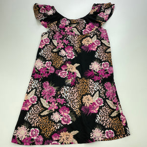 Girls Mango, floral cotton casual dress, FUC, size 10, L: 64cm