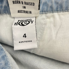 Load image into Gallery viewer, Girls Piping Hot, embroidered denim overalls / shortalls, NEW, size 4,  
