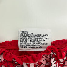 Load image into Gallery viewer, Girls Mango, red floral cotton summer dress, EUC, size 6, L: 68cm