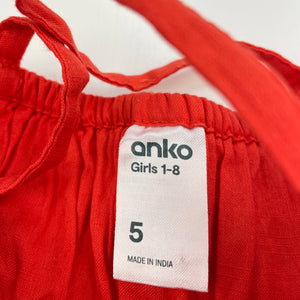 Girls Anko, cotton casual summer dress, EUC, size 5, L: 58cm