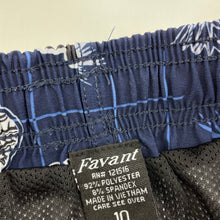 Load image into Gallery viewer, Boys Favant, lined lightweight stretch board shorts, elasticated, EUC, size 10,  