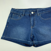 Load image into Gallery viewer, Girls Clothing &amp; Co, stretch denim jean shorts, adjustable, EUC, size 12,  