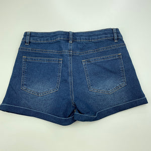 Girls Clothing & Co, stretch denim jean shorts, adjustable, EUC, size 12,  