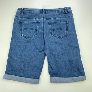 Girls Anko, stretch denim jean shorts, adjustable, NEW, size 14,  