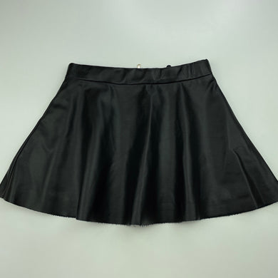 Girls H&M, lined faux leather skirt, adjustable, L: 28cm, EUC, size 5,  