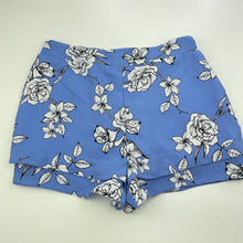 Load image into Gallery viewer, Girls B Collection, dual layer floral shorts, elasticated, GUC, size 10,  