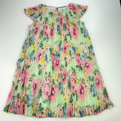 Girls H&M, lined lightweight colourful floral party dress, EUC, size 6, L: 59cm