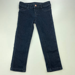 Girls Target, dark stretch denim pants, adjustable, Inside leg: 36cm, EUC, size 3,  